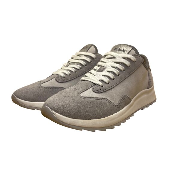 Clarks Women’s Gray Suede With Cushioned Insole Lace-Up Casual Sneakers Size 8 - Picture 3 of 8